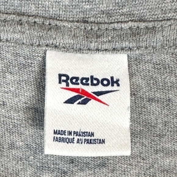 Reebok Grey Logo Crewneck Short Sleeve T-shirt M - Picture 3 of 8